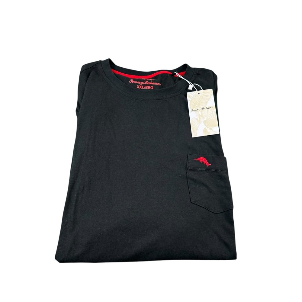 Tommy Bahama Black Red Marlin Logo Men's Cotton T Shirt Size 2XL NWT